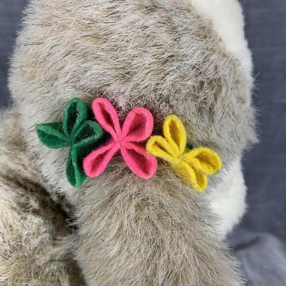 Vintage 1979 GUND Dimples Puppy Dog Ear Flowers Plush Stuffed Animal Toy 12" - Picture 3 of 10